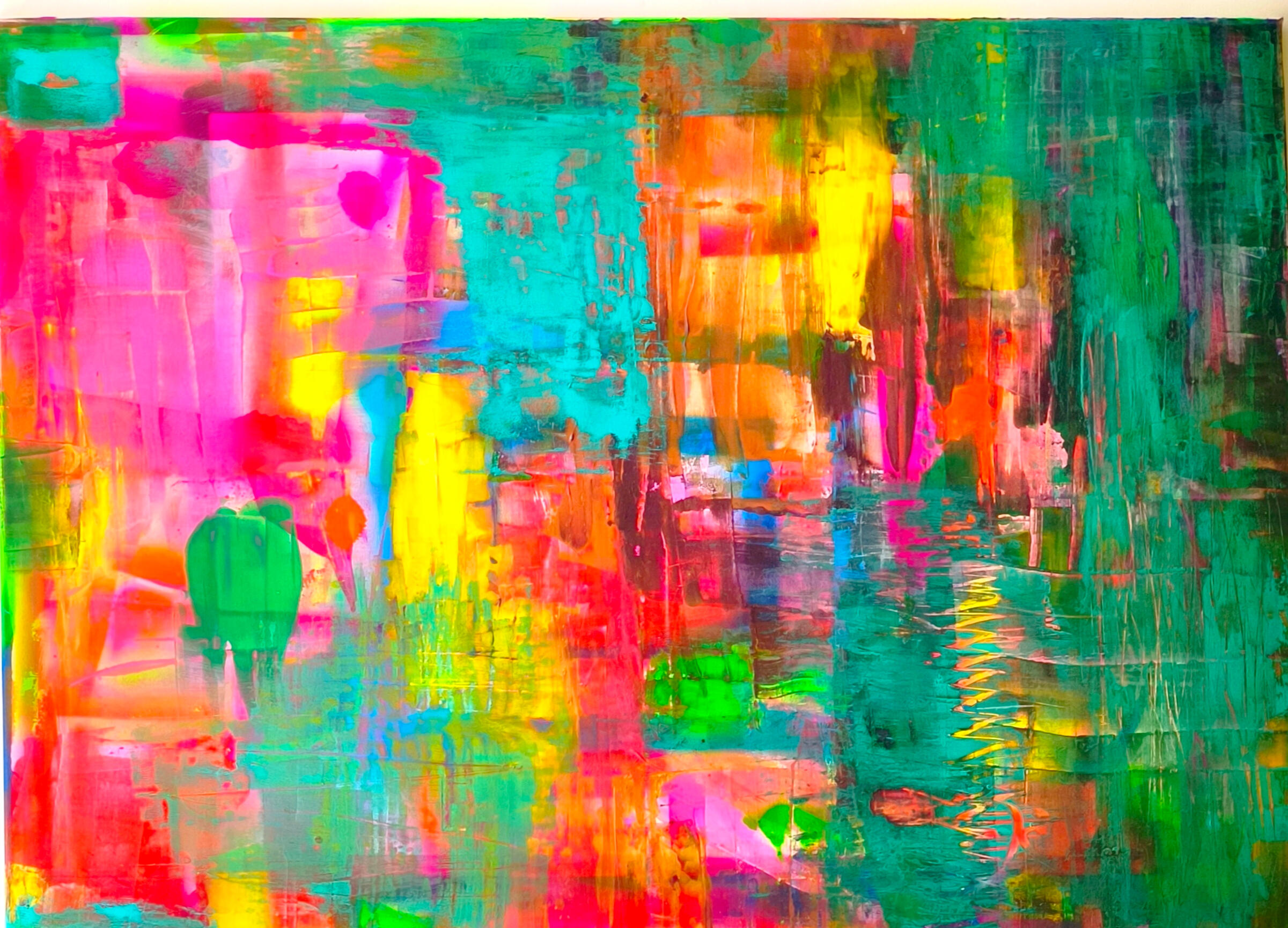 «Cidade em movimento» €180 100x70 cm acrílico em canvas